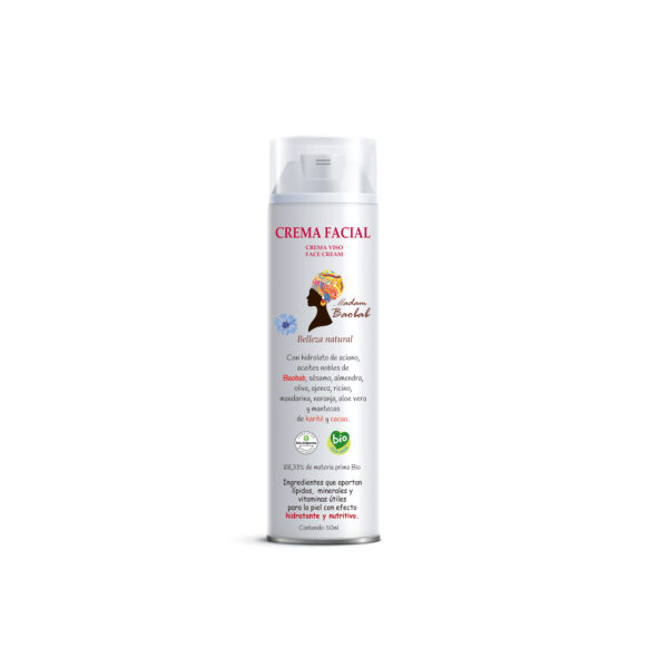 Crema facial nutritiva e hidratante